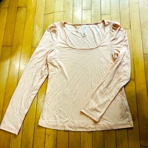 Anthropologie Light Peach Long Sleeve Women's Top